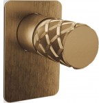 Shower tap Wall-mounted concealed - complete set 1 way material: Brass mixer With plate without hand shower, hose and holder brushed bronze, color: Bronze surface: Brushed Wall-mounted - external part Shower tap Wall-mounted concealed - complete set 1 way material: Brass mixer With plate without hand shower, hose and holder brushed bronze, color: Bronze surface: Brushed Wall-mounted - external part