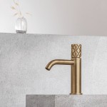 Wash basin tap Deck-mounted material: Brass mixer With push-open waste set Μ size brushed bronze, color: Bronze surface: Brushed Deck-mounted Wash basin tap Deck-mounted material: Brass mixer With push-open waste set Μ size brushed bronze, color: Bronze surface: Brushed Deck-mounted