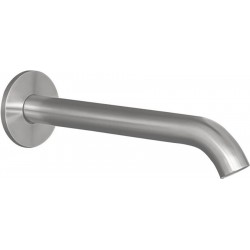 Εκροή (στόμιο) 18cm επίτοιχος τύπος από inox, χρώμα: Χρωμέ επιφάνεια: Βουρτσισμένη Στόμια (ρουξούνια)