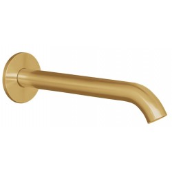 Εκροή (στόμιο) 18cm επίτοιχος τύπος brushed gold από inox, χρώμα: Χρυσό επιφάνεια: Βουρτσισμένη Στόμια (ρουξούνια)