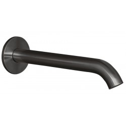 Εκροή (στόμιο) 18cm επίτοιχος τύπος brushed black από inox, χρώμα: Μαύρο επιφάνεια: Βουρτσισμένη Στόμια (ρουξούνια)