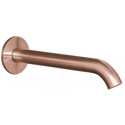 Εκροή (στόμιο) 18cm επίτοιχος τύπος brushed rose gold από inox, χρώμα: Ροζ Χρυσό επιφάνεια: Βουρτσισμένη Στόμια (ρουξούνια)