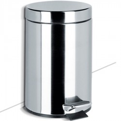 Waste bin material: Brass 3 lt Closed Floor standing, color: Chrome surface: Glossy
