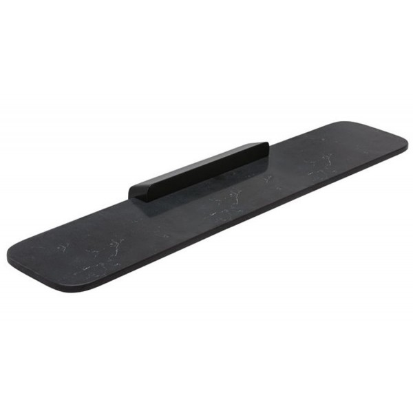 Εταζέρα 60cm εφέ μαρμάρου, Black Matt από ορείχαλκο επιφάνεια: Ματ, χρώμα: Μαύρο Εταζέρες