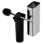 Brush (broom) material: Brass Wall-mounted, color: Chrome surface: Glossy Toilet brush holders