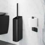 Brush (broom) material: Brass Wall-mounted Black Matt, color: Black surface: Matt Toilet brush holders Brush (broom) material: Brass Wall-mounted Black Matt, color: Black surface: Matt Toilet brush holders