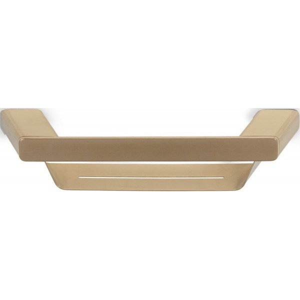 Σπογγοθήκη από inox βαθιά διπλής στήριξης μονή brushed gold, 35x7,7x7, χρώμα: Χρυσό επιφάνεια: Βουρτσισμένη Σπογγοθήκες