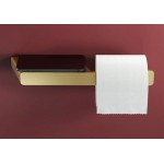 Paper holder with shelf material: Inox brushed gold, color: Gold surface: Brushed Toilet paper holders Paper holder with shelf material: Inox brushed gold, color: Gold surface: Brushed Toilet paper holders