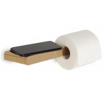 Paper holder with shelf material: Inox brushed gold, color: Gold surface: Brushed Toilet paper holders Paper holder with shelf material: Inox brushed gold, color: Gold surface: Brushed Toilet paper holders