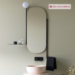 Mirror, shape: Capsule 40x90 material: Crystal, color: Black Mirrors