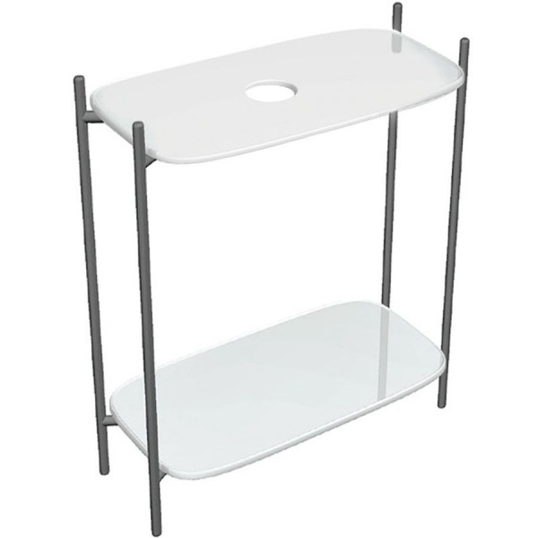 Furniture base without washbasin 74x43x77,5 material: Metal countertop, color: Black Cabinets without wash basin