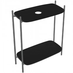 Furniture base without washbasin 74x43x77,5 material: Metal countertop, color: Black Cabinets without wash basin
