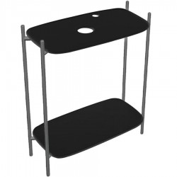 Furniture base without washbasin 74x43x77,5 material: Metal countertop, color: Black Cabinets without wash basin
