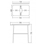 Furniture base without washbasin 79x45x77 material: Metal countertop, color: Black Cabinets without wash basin Furniture base without washbasin 79x45x77 material: Metal countertop, color: Black Cabinets without wash basin