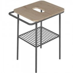 Furniture base without washbasin 59x45x77 material: Metal countertop, color: Black Cabinets without wash basin