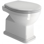 Floor standing toilet & toilet seat soft closing, style: Wrapover horizontal outlet p Simple with rim 73x37 surface: Glossy, color: White Floor standing Floor standing toilet & toilet seat soft closing, style: Wrapover horizontal outlet p Simple with rim 73x37 surface: Glossy, color: White Floor standing