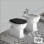 Floor standing toilet & toilet seat soft closing, style: Wrapover horizontal outlet p Self-Cleaning / with rim Simple 54x37 surface: Glossy, color: White Floor standing toilet & toilet seat soft closing, style: Wrapover horizontal outlet p Self-Cleaning / with rim Simple 54x37 surface: Glossy, color: White