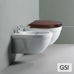 Wall-mounted toilet & toilet seat, style: Sandwich hidden fixation with rim 55x37 surface: Glossy, color: White Wall-mounted