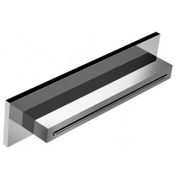 Εκροή (στόμιο) 35x8 επίτοιχος τύπος καταρράκτης (Cascatta) από inox, χρώμα: Χρωμέ επιφάνεια: Γυαλιστερή Στόμια (ρουξούνια)