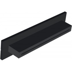 Εκροή (στόμιο) 35x8 επίτοιχος τύπος καταρράκτης (Cascatta) από inox, χρώμα: Μαύρο επιφάνεια: Ματ Στόμια (ρουξούνια)