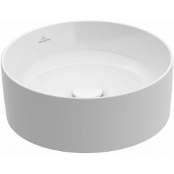 Washbasin Free standing 40x40x14,5 material: Porcelain Without hole Without overflow Stone White CeramicPlus, color: White surface: Matt Free standing