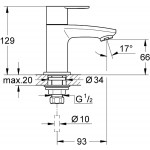 Wash basin tap Deck-mounted cold water only material: Brass S size Without waste XS-Size, color: Chrome surface: Glossy Deck-mounted Wash basin tap Deck-mounted cold water only material: Brass S size Without waste XS-Size, color: Chrome surface: Glossy Deck-mounted