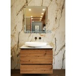 Bathroom furniture set without washbasin 79x45x60 material: Wood wall mounted, color: Cherry wood Bathroom furniture sets