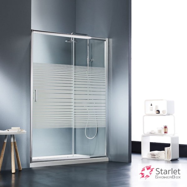 Shower enclosure Linear 150x180 5mm sliding stripes surface: Glossy, color: Chrome Linear Shower enclosure Linear 150x180 5mm sliding stripes surface: Glossy, color: Chrome Linear