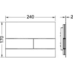 Flush wall plates for concealed cistern stainless steel dual flush valve material: Inox Mechanical with string, color: Chrome surface: Brushed Flush plates Flush wall plates for concealed cistern stainless steel dual flush valve material: Inox Mechanical with string, color: Chrome surface: Brushed Flush plates