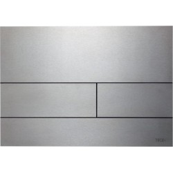 Πλακέτα εντοιχιζόμενου καζανακίου stainless steel από inox διπλής ενέργειας μηχανικά με έλασμα, χρώμα: Χρωμέ επιφάνεια: Βουρτσισμένη Πλακέτες
