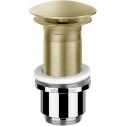 Waste Valve Brass Brushed PVD Without overflow material: Brass surface: Brushed, color: Gold Waste overflows