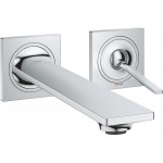 Wash basin tap Wall-mounted - external part 2 holes mixer Without waste, color: Chrome 21,2cm, M-Size material: Brass surface: Glossy Wall-mounted - external part