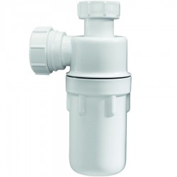 Sink siphon 1 ¼” material: Plastic surface: Matt, color: White Siphons