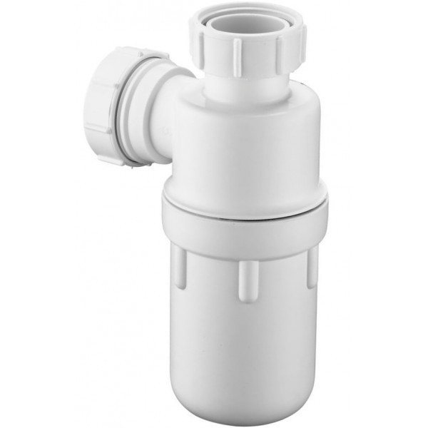 Σιφώνι νιπτήρα 1½”, ποτήρι από πλαστικό επιφάνεια: Ματ, χρώμα: Λευκό Σιφώνια