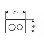 Πλακέτα εντοιχιζόμενου καζανακίου από ABS διπλής ενέργειας μηχανικά, χρώμα: Μαύρο επιφάνεια: Γυαλιστερή Πλακέτες
