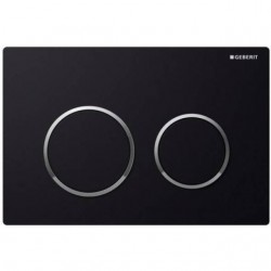 Flush wall plates for concealed cistern Actuation dual flush valve material: ABS, color: Black surface: Glossy Flush plates