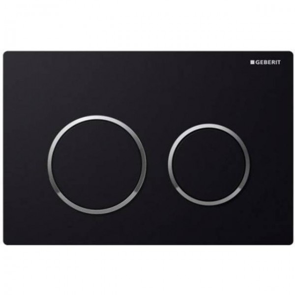 Πλακέτα εντοιχιζόμενου καζανακίου από ABS διπλής ενέργειας μηχανικά, χρώμα: Μαύρο επιφάνεια: Γυαλιστερή Πλακέτες