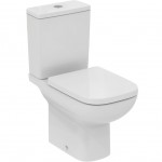 Floor standing close-coupled toilet & flushing cistern & toilet seat soft closing, style: Wrapover horizontal outlet p Rimless Simple 66,5x36 surface: Glossy, color: White Floor standing close-coupled Floor standing close-coupled toilet & flushing cistern & toilet seat soft closing, style: Wrapover horizontal outlet p Rimless Simple 66,5x36 surface: Glossy, color: White Floor standing close-coupled