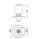 Ντους (Jet), χρώμα: Λευκό από ορείχαλκο επιφάνεια: Ματ Ντους