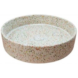 Washbasin Free standing 42,5x42,2x10 material: Concrete Without hole Without overflow, color: Beige surface: Matt