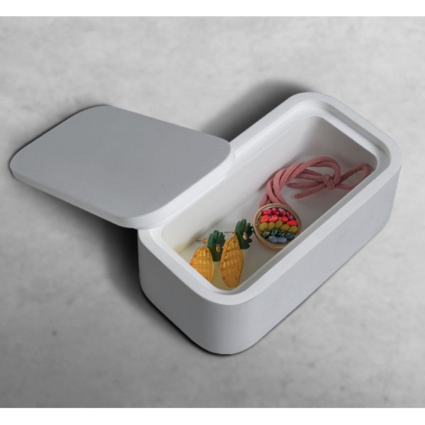 Μπιζουτιέρα 14x7x5 από solid surface, χρώμα: Λευκό Μπιζουτιέρες Μπιζουτιέρα 14x7x5 από solid surface, χρώμα: Λευκό Μπιζουτιέρες