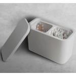 Bijouter 14x7x10,2cm material: Solid Surface, color: White Jewel boxes