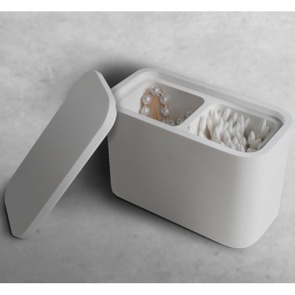 Μπιζουτιέρα 14x7x10,2cm από solid surface, χρώμα: Λευκό Μπιζουτιέρες Μπιζουτιέρα 14x7x10,2cm από solid surface, χρώμα: Λευκό Μπιζουτιέρες