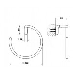 Towel ring open material: Brass, color: Chrome surface: Glossy Towel rings Towel ring open material: Brass, color: Chrome surface: Glossy Towel rings