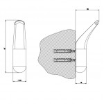 Hook Flat wall mounted material: Brass single, color: Chrome surface: Glossy Hooks Hook Flat wall mounted material: Brass single, color: Chrome surface: Glossy Hooks