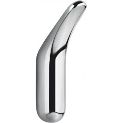 Hook Flat wall mounted material: Brass single, color: Chrome surface: Glossy Hooks