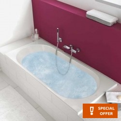 Whirpool bathtub Rectangular 170x70 material: Quaryl surface: Glossy White Alpin, Quaryl, color: White Rectangular