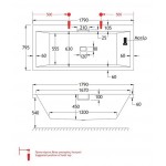 Μπανιέρα ορθογώνια 180x80 από ενισχυμένο ακρυλικό βαρέως τύπου, carronite, 300lt, χρώμα: Λευκό χωρίς λαβές επιφάνεια: Γυαλιστερή Ορθογώνιες Μπανιέρα ορθογώνια 180x80 από ενισχυμένο ακρυλικό βαρέως τύπου, carronite, 300lt, χρώμα: Λευκό χωρίς λαβές επιφάνεια: Γυαλιστερή Ορθογώνιες