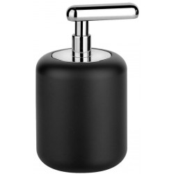 Dispenser countertop material: Porcelain GRES Nero, color: Chrome/Black surface: Glossy Soap dispensers