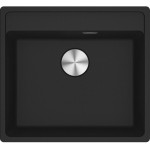 Νεροχύτης γρανιτένιος 56x51 χωρίς πάγκο ένθετος 1 γούρνα Black Matt, χρώμα: Μαύρο Γρανιτένιοι